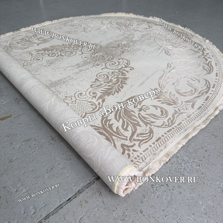 Ковер Турция Для Гостиной Дизайн 95 Белый с Бежевым