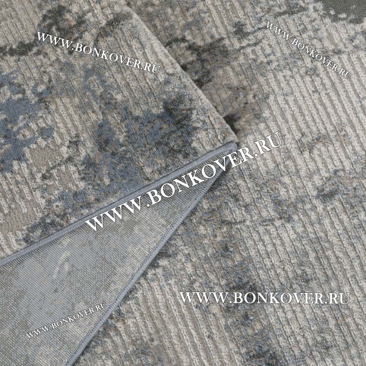 Ковер Абстракция Дизайн 89 Серый с Синим