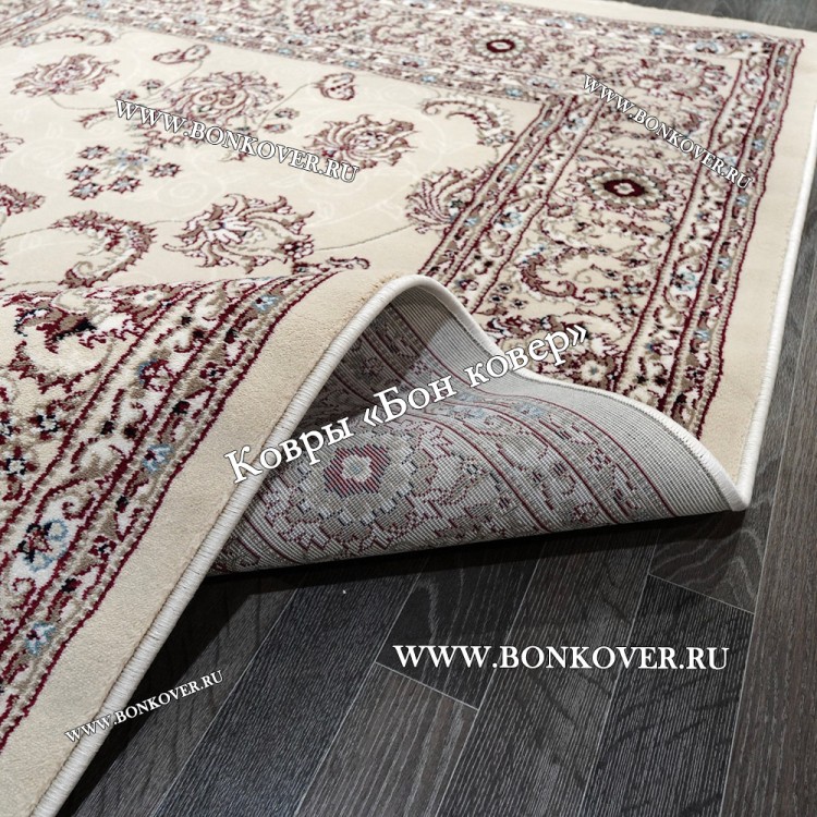 Бежевый с Красным Ковер Для Гостиной Арт 30063